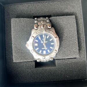 Bulova Silver Watch with Deep Blue Dial